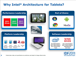 画像ギャラリー No.010のサムネイル画像 / Intel，Atomプロセッサのロードマップをアップデート。「Medfield」と「Cloverview」は2012年，「Cedarview」は年内登場か