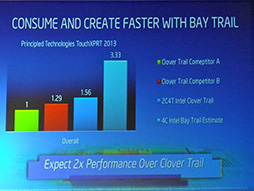 画像ギャラリー No.016のサムネイル画像 / ［COMPUTEX］モバイル分野で反撃に出るIntel 22nmプロセスのSilvermontは，DX11対応の第7世代グラフィックスを統合して3倍速い!?