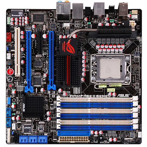 画像ギャラリー No.001のサムネイル画像 / ASUS，ゲーマー向けのmicroATXマザーボード「Rampage II GENE」