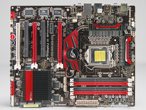 画像ギャラリー No.003のサムネイル画像 / ASUS「R.O.G.」のP55モデル「Maximus III Formula」。実機の特徴を細かくチェックする