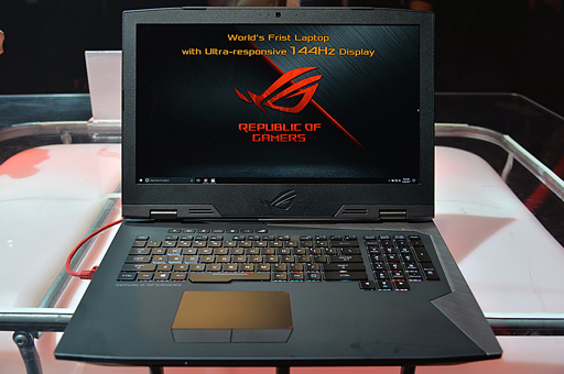 画像ギャラリー No.002のサムネイル画像 / ASUS，世界初となる「垂直144Hz＆G-SYNC対応液晶パネル搭載のゲーマー向けノートPC」を公開