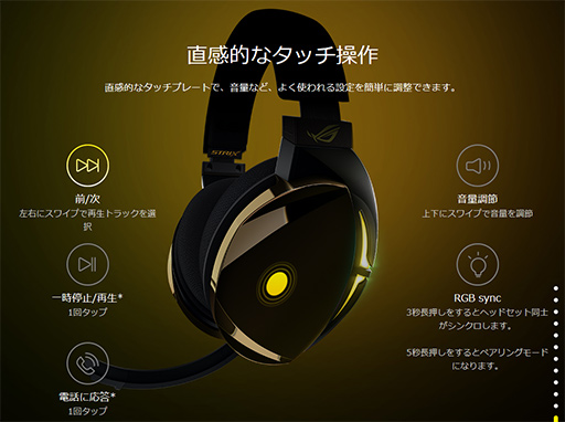 画像ギャラリー No.004のサムネイル画像 / ASUS,「ROG Strix Fusion 700」などゲーマー向けヘッドセット2製品を9月14日に国内発売。タッチ操作対応モデルを拡充