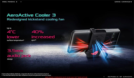 画像ギャラリー No.012のサムネイル画像 / 5G対応ゲーマー向けスマホ「ROG Phone 3」が発表。Snapdragon 865 Plusと144Hz表示対応有機ELパネルでスペック一新