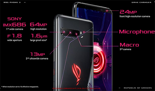 画像ギャラリー No.018のサムネイル画像 / 5G対応ゲーマー向けスマホ「ROG Phone 3」が発表。Snapdragon 865 Plusと144Hz表示対応有機ELパネルでスペック一新