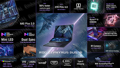 画像ギャラリー No.007のサムネイル画像 / ASUSがゲーマー向けノートPC計12製品を一挙に発表。第12世代CoreやRyzen 6000シリーズを搭載