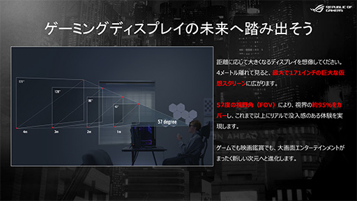 画像ギャラリー No.011のサムネイル画像 / ゲーム用途で欲しい機能を盛り込んだサングラス型ゲーミングディスプレイ「ROG XREAL R1」の予約受付が始まる