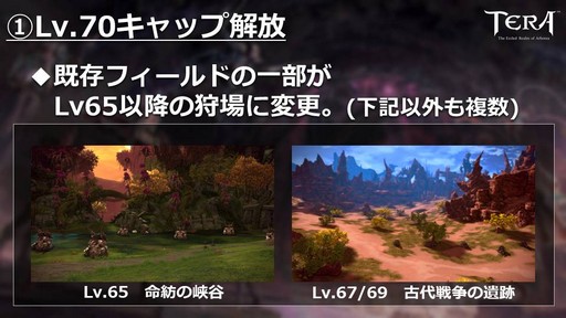 画像ギャラリー No.007のサムネイル画像 / PC版「TERA」公式生放送「テラライブ!」で発表された2019年春のロードマップを紹介。4年半ぶりのレベルキャップ解放でレベル上限が70に