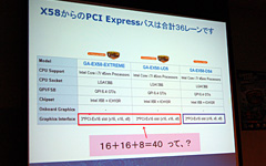 画像ギャラリー No.014のサムネイル画像 / GIGABYTEがX58マザーボードの発表会を開催。2009年には2万円台の製品も