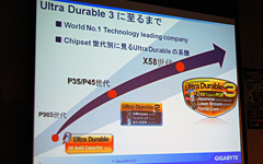 画像ギャラリー No.021のサムネイル画像 / GIGABYTEがX58マザーボードの発表会を開催。2009年には2万円台の製品も