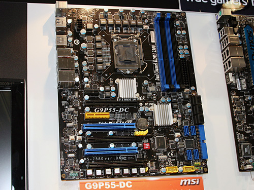 画像ギャラリー No.002のサムネイル画像 / MSI，CeBIT 2009でSLI対応のIntel P55マザーボードを公開