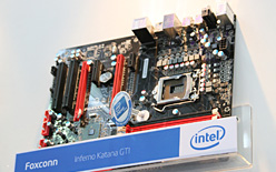 画像ギャラリー No.006のサムネイル画像 / ［COMPUTEX］Foxconn，ゲーマー向けマザーの次期フラグシップ「Inferno Katana」を披露。nForce 200搭載か？