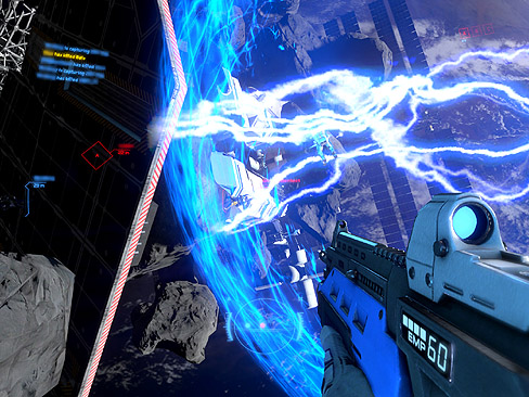 画像ギャラリー No.001のサムネイル画像 / 「Shattered Horizon」の,どっちが上やら下やら分からない宇宙空間の様子を収録したムービーとスクリーンショットを掲載