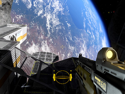 画像ギャラリー No.004のサムネイル画像 / 「Shattered Horizon」の,どっちが上やら下やら分からない宇宙空間の様子を収録したムービーとスクリーンショットを掲載