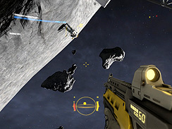 画像ギャラリー No.007のサムネイル画像 / 「Shattered Horizon」の,どっちが上やら下やら分からない宇宙空間の様子を収録したムービーとスクリーンショットを掲載