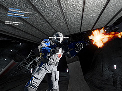 画像ギャラリー No.011のサムネイル画像 / 「Shattered Horizon」の,どっちが上やら下やら分からない宇宙空間の様子を収録したムービーとスクリーンショットを掲載