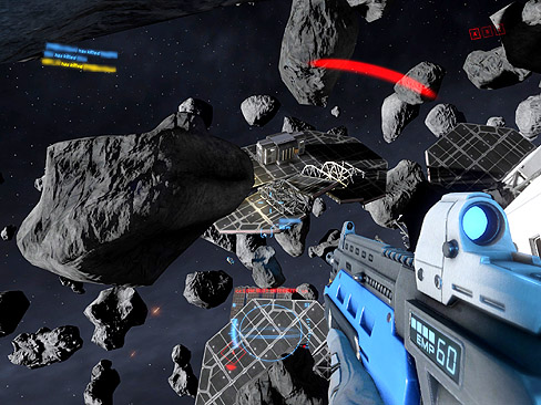 画像ギャラリー No.014のサムネイル画像 / 「Shattered Horizon」の,どっちが上やら下やら分からない宇宙空間の様子を収録したムービーとスクリーンショットを掲載