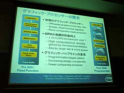 画像ギャラリー No.001のサムネイル画像 / ［CEDEC 2008＃05］インテル，日本のゲーム開発者にLarrabeeを紹介