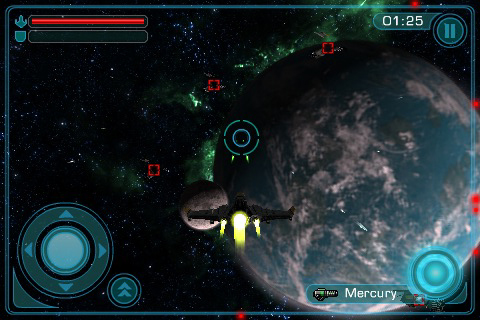 画像ギャラリー No.001のサムネイル画像 / ［iPhone］スペースパイロットになりきって冒険しよう。「Galaxy On Fire 3D」