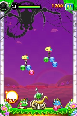 画像ギャラリー No.011のサムネイル画像 / タイトー,iPhone用アクションパズル「ニューパズルボブル」を本日リリース。狙った場所にバブルを落とせる“ジャンプショット”を使いこなそう
