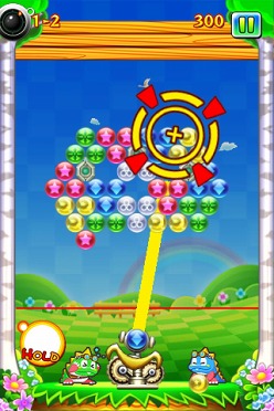 画像ギャラリー No.012のサムネイル画像 / タイトー,iPhone用アクションパズル「ニューパズルボブル」を本日リリース。狙った場所にバブルを落とせる“ジャンプショット”を使いこなそう