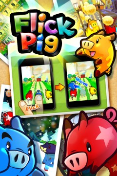画像ギャラリー No.002のサムネイル画像 / プロペ，フリックアクション「FlickPig」の無料版「FlickPig Lite」を本日配信