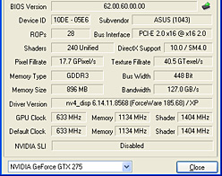 画像ギャラリー No.012のサムネイル画像 / ASUSオリジナルデザインのGeForce GTX 275搭載カードを試す。リファレンスカードから約10W低下した消費電力に注目