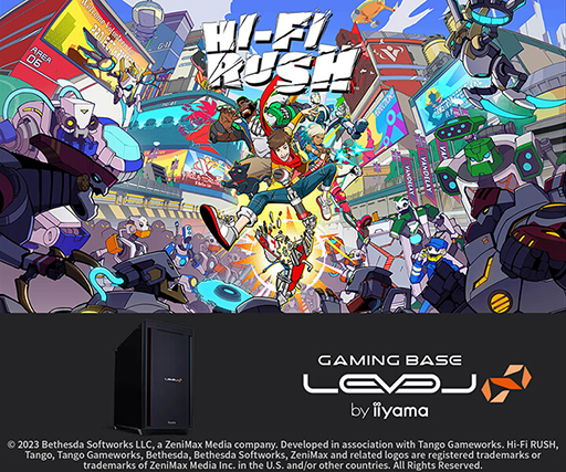 画像ギャラリー No.001のサムネイル画像 / リズムアクション「Hi-Fi RUSH」推奨ゲームPCがLEVEL∞から登場
