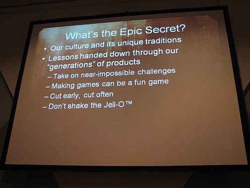 画像ギャラリー No.040のサムネイル画像 / ［TGS 2009］Epic Gamesが語る「ゲーム開発，四つの秘訣」。特別講演「『Gears of War』フランチャイズを世界の舞台へ」レポート