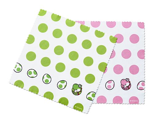 画像ギャラリー No.001のサムネイル画像 / 「クラブニンテンドー」の会員特典に「ヨッシーのクリーナークロス」が追加。緑とピンクのヨッシー柄を2枚組セットで