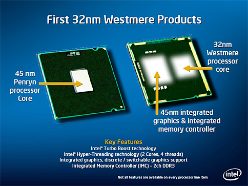 画像ギャラリー No.010のサムネイル画像 / Intel，32nmプロセスで製造されるCPUの動作デモを公開。2009年第4四半期の量産開始に向け70億ドルを投資へ