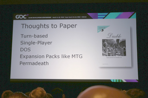 画像ギャラリー No.006のサムネイル画像 /  ［GDC 2016］最初の企画ではターン制のRPGだった。タイトルは山の名前から。「Diablo」20周年を迎え，当時のリードプログラマーが語る開発物語
