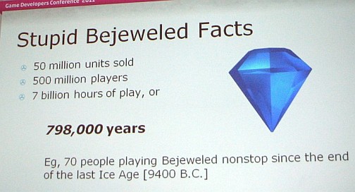 画像ギャラリー No.008のサムネイル画像 / ［GDC 2011］カジュアルゲームの雄，PopCap Gamesが語る「Bejeweled」ができるまで。世界中でヒット中のパズルゲームは，どのようにして作られたのか