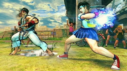 画像ギャラリー No.023のサムネイル画像 / 「ストリートファイターIV」のテレビCFは高田光莉さん演じる「さくら」が主役！　撮影現場の様子をお届け
