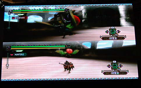 画像ギャラリー No.002のサムネイル画像 / ［TGS 2008＃004］オフラインで友達と同時プレイも可能！「モンスターハンター3（トライ）」イベント速報をお届け