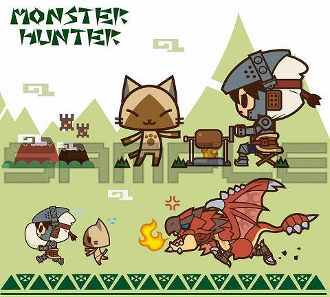 画像ギャラリー No.001のサムネイル画像 / 「モンスターハンター」2頭身のかわいいキャラが描かれたグッズ登場