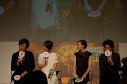画像ギャラリー No.010のサムネイル画像 / いよいよ明日発売! 大泉洋さんや堀北真希さんらが駆けつけたNDS「レイトン教授と最後の時間旅行」発売記念イベント。アニメ映画は2010年お正月に公開