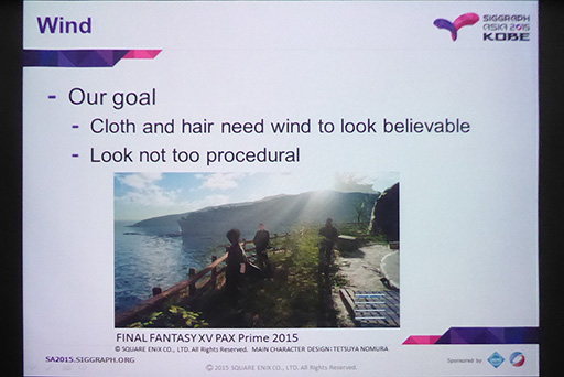 画像ギャラリー No.014のサムネイル画像 / ［SIGGRAPH ASIA］東大出の研究者が解説。「FFXV」における物理シミュレーションの仕組みと，ゲーム業界の楽しいところ