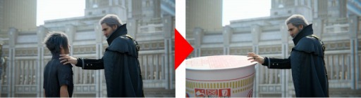 画像ギャラリー No.002のサムネイル画像 / 「FINAL FANTASY XV」とカップヌードルのコラボCM「CUP NOODLE XV」が公開に。15種類のカップヌードルが当たるキャンペーンがスタート