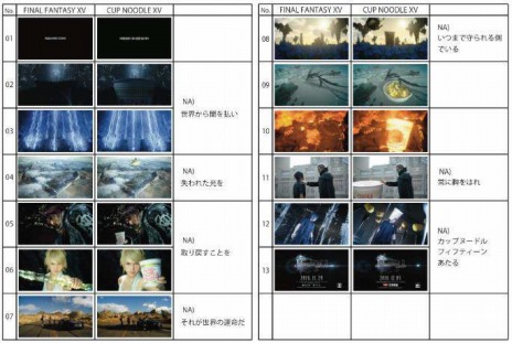画像ギャラリー No.023のサムネイル画像 / 「FINAL FANTASY XV」とカップヌードルのコラボCM「CUP NOODLE XV」が公開に。15種類のカップヌードルが当たるキャンペーンがスタート