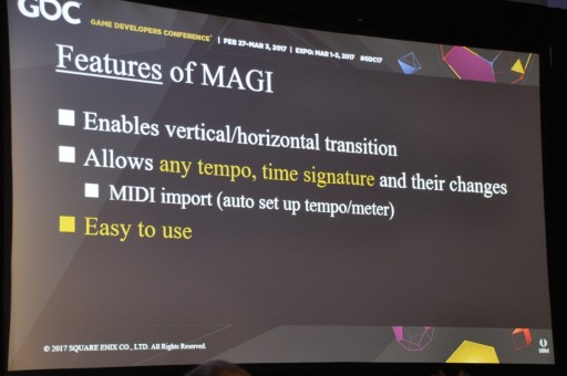 画像ギャラリー No.007のサムネイル画像 / ［GDC 2017］FF15のインタラクティブに変化するBGMは，どのような構造で，どのように制御されているのか