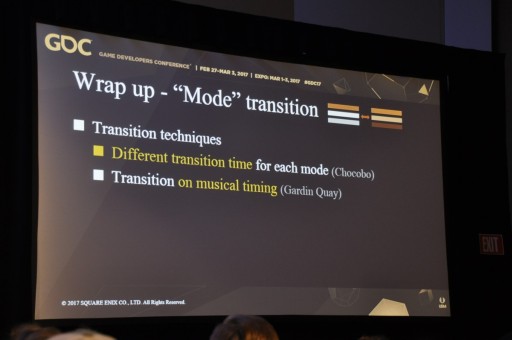 画像ギャラリー No.010のサムネイル画像 / ［GDC 2017］FF15のインタラクティブに変化するBGMは，どのような構造で，どのように制御されているのか