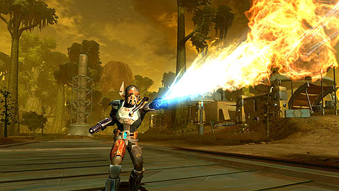画像ギャラリー No.004のサムネイル画像 / 「Star Wars: The Old Republic」のプレイアブルキャラクター,バウンティ・ハンターに関する情報が公開。コンパニオンは日系の宇宙人?