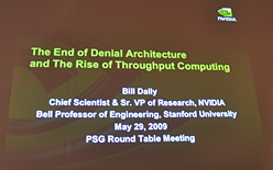 画像ギャラリー No.003のサムネイル画像 / NVIDIAの新チーフサイエンティスト,Bill Dally氏が講演。「CPUは終焉に向かっている」