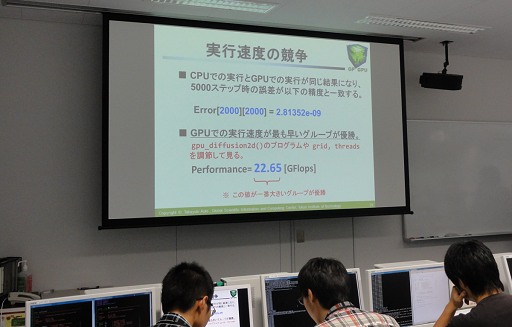 画像ギャラリー No.006のサムネイル画像 / ガンバレ高校生,NVIDIAと東京工業大学がスーパーコンピュータ「TSUBAME2.0」を使った「高校生のためのCUDAサマーキャンプ」を開催