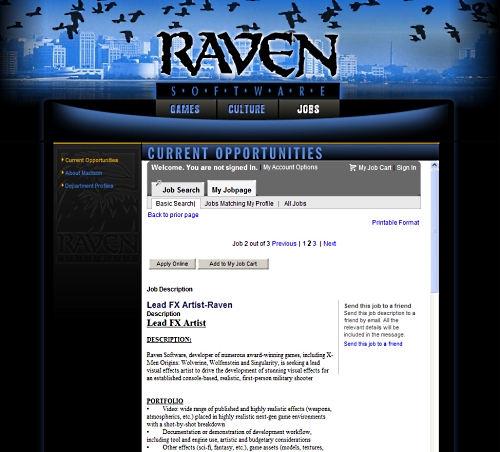 画像ギャラリー No.001のサムネイル画像 / Raven Softwareが「Call of Duty」シリーズの新作を開発か？　同社の求人広告でウワサが再燃