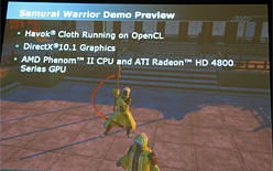 画像ギャラリー No.006のサムネイル画像 / ［GDC 2009＃18］OpenCLによる「Havok Cloth」に，ネットワークレンダリング，「Ruby 2009」制作発表も飛び出したAMDセッション
