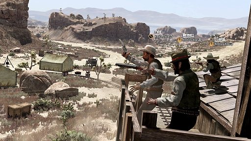 画像ギャラリー No.003のサムネイル画像 / 開拓時代のアメリカ西部で大暴れできる「Red Dead Redemption」の,DLC第一弾「Outlaws to the End」では,協力プレイ用のミッションが追加される
