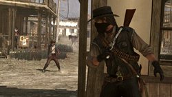 画像ギャラリー No.008のサムネイル画像 / 「Red Dead Redemption」プレイヤーの行動で変化するパラメータ「名誉と名声」や,ガンファイトを演出する「デッドアイ」システムを紹介