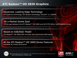 画像ギャラリー No.006のサムネイル画像 / AMD，HD 5800シリーズの下位モデル「ATI Radeon HD 5830」を発表。1120SP仕様
