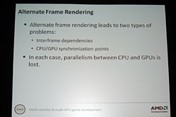 画像ギャラリー No.011のサムネイル画像 / ［GDC 2010］「EyefinityとCrossFireXをご贔屓に！」。AMDが両技術実装上のポイントを解説し，サポートを呼びかけ